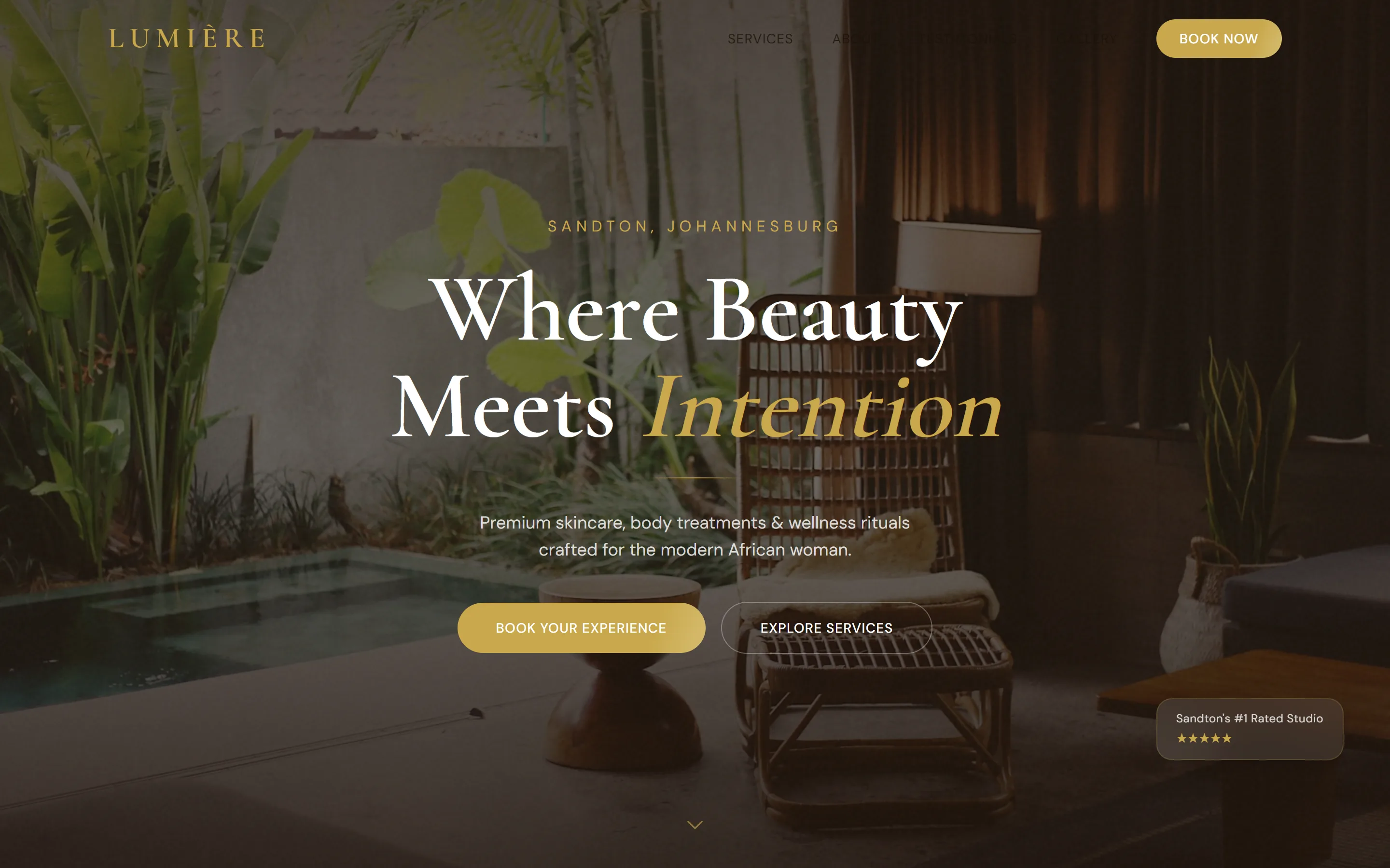 Lumière day spa website